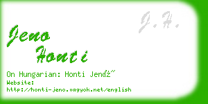 jeno honti business card